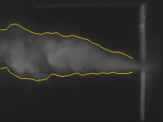 Vyhodnocen� hranic kou�e pomoc� software Interfer-Visual
